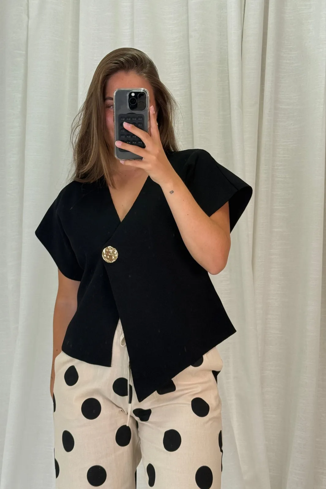 Clearance A-bee Daria Top Black