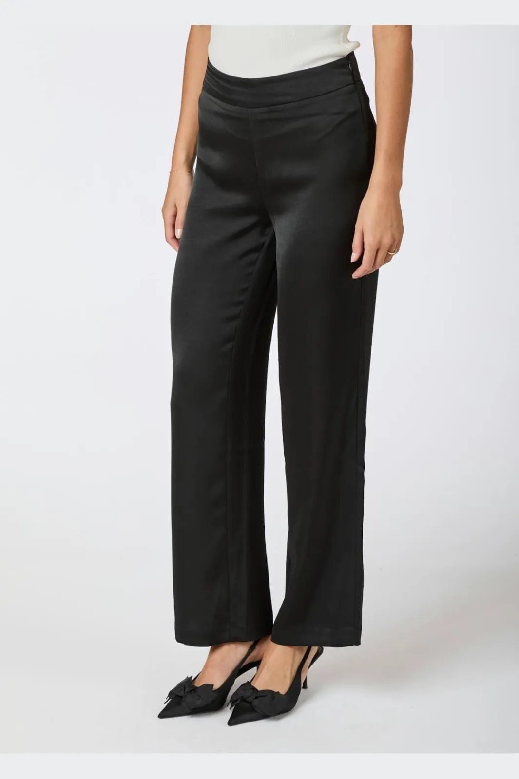 New Neo Noir Debra Heavy Sateen Pants Black