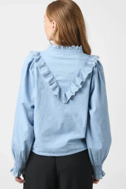 Sale Neo Noir Degas Denim Blouse 166229 145