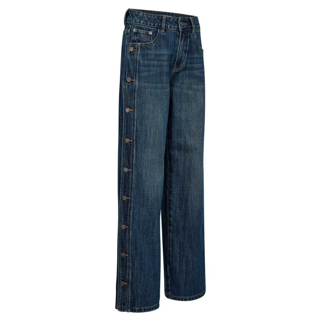 Outlet Haute L'Amitié Denize Button Jeans HL10489 Denim Blue