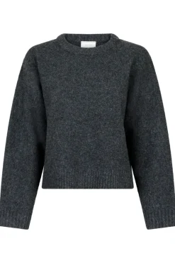 Neo Noir Detri Solid Knit Blouse Antracit