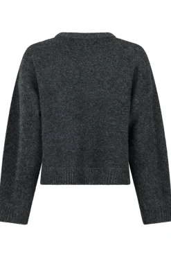 Neo Noir Detri Solid Knit Blouse Antracit
