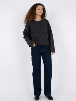 Neo Noir Detri Solid Knit Blouse Antracit