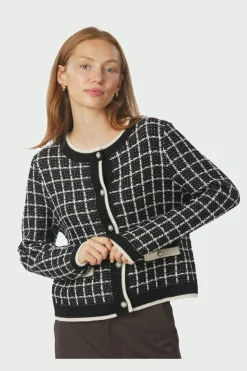 Neo Noir Doro Stitch Knit Cardigan 164513 100
