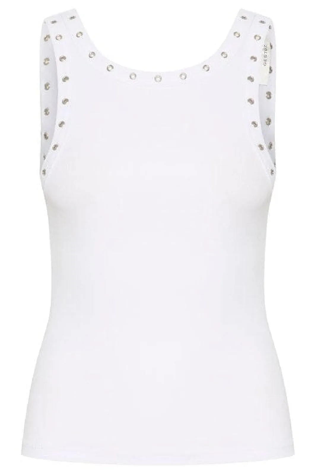 Clearance Gestuz DrewGZ eyelet tank top Bright White