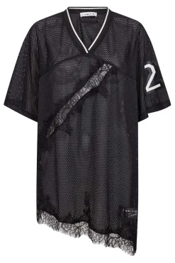 Online Haute L'Amitié Drift Asym Lace Tee HL10553 Black