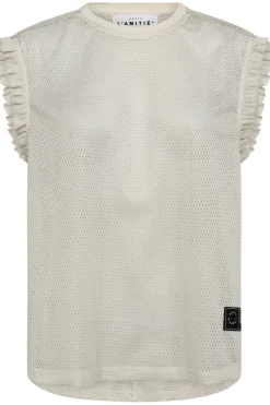 New Haute L'Amitié Drift Frill Sports Top HL10106 Pearl