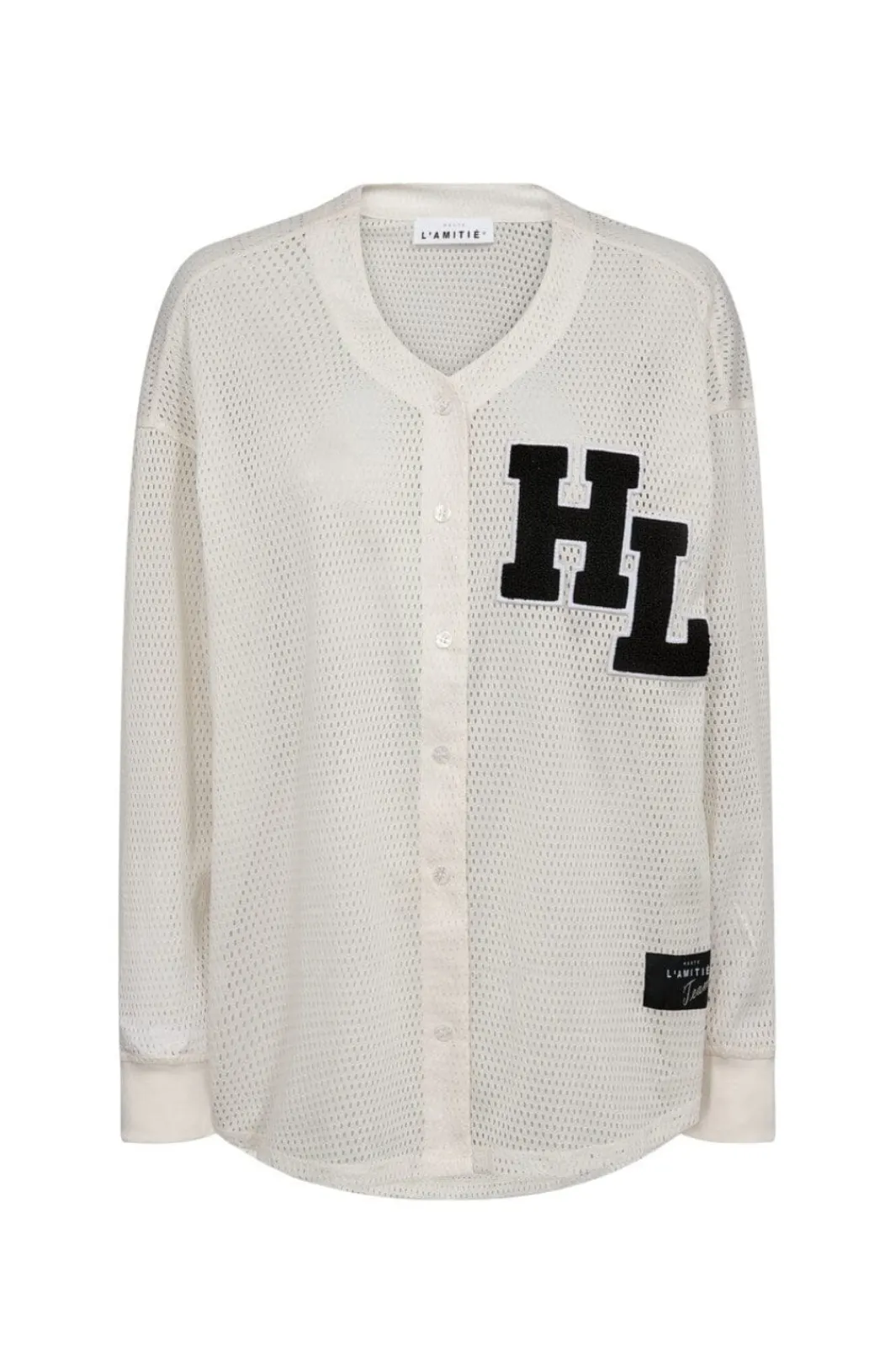 Best Haute L'Amitié Drift Ls Court Blouse HL10434 Pearl
