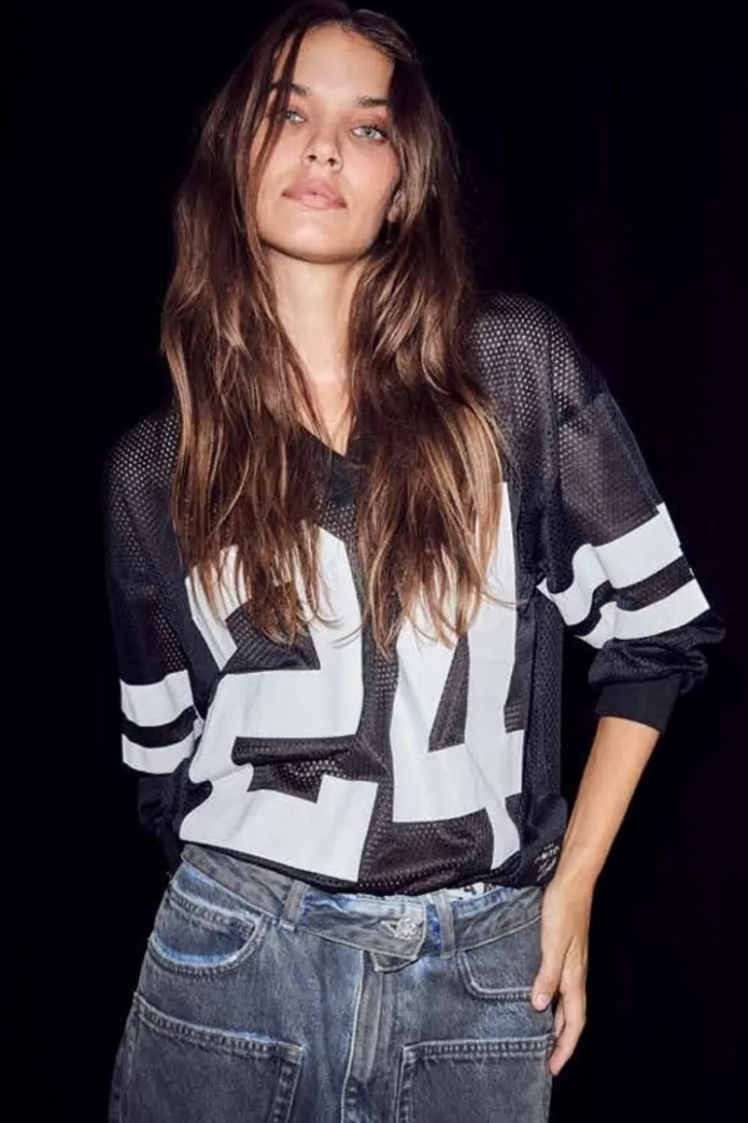 Clearance Haute L'Amitié Drift Number Ls Tee HL10287 Navy