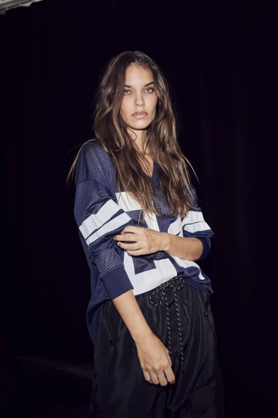Clearance Haute L'Amitié Drift Number Ls Tee HL10287 Navy