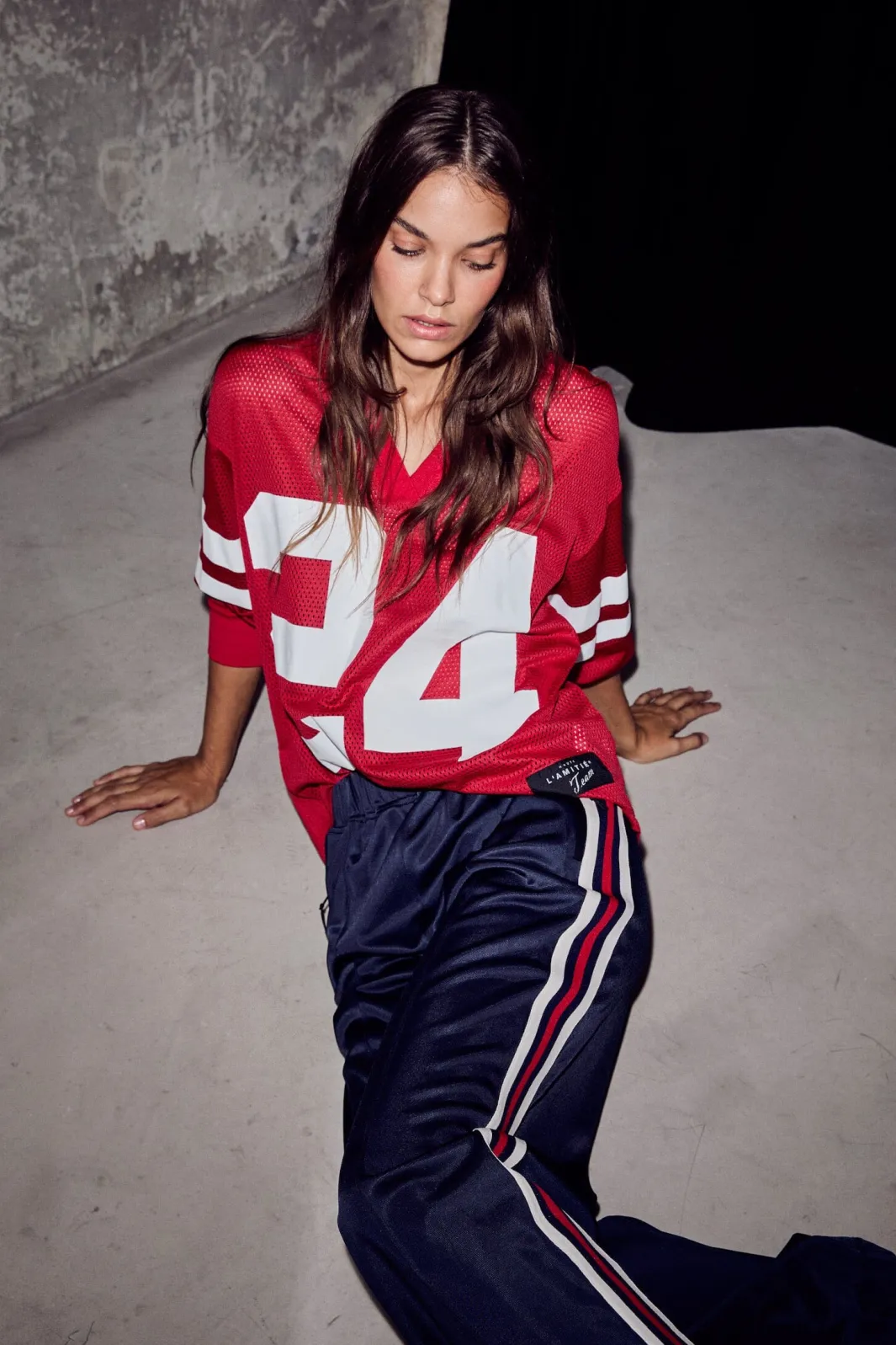 Sale Haute L'Amitié Drift Number Ls Tee HL10287 Red
