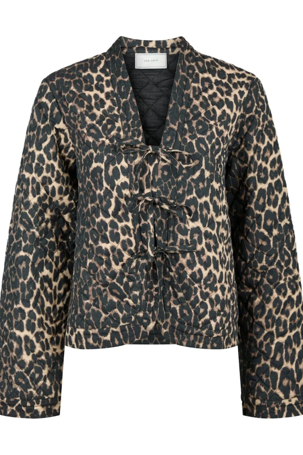 Neo Noir Dubbie Leo Quilt Jacket Leopard