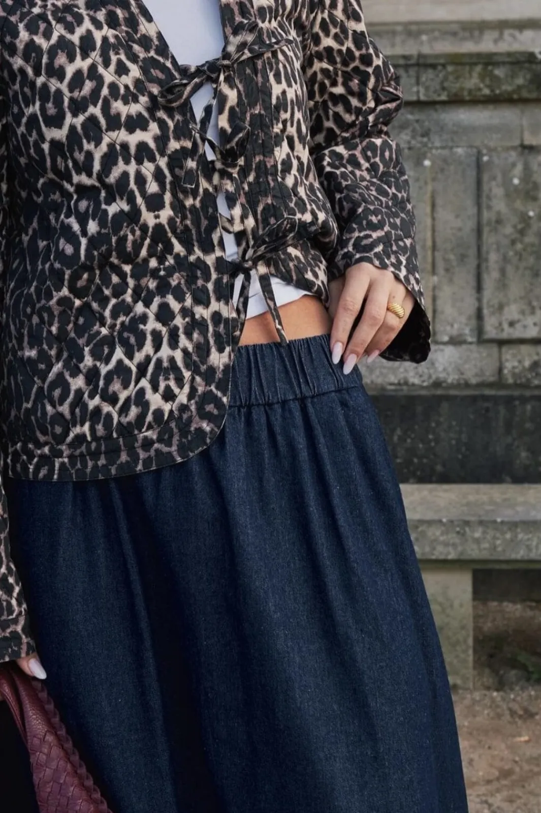 Neo Noir Dubbie Leo Quilt Jacket Leopard