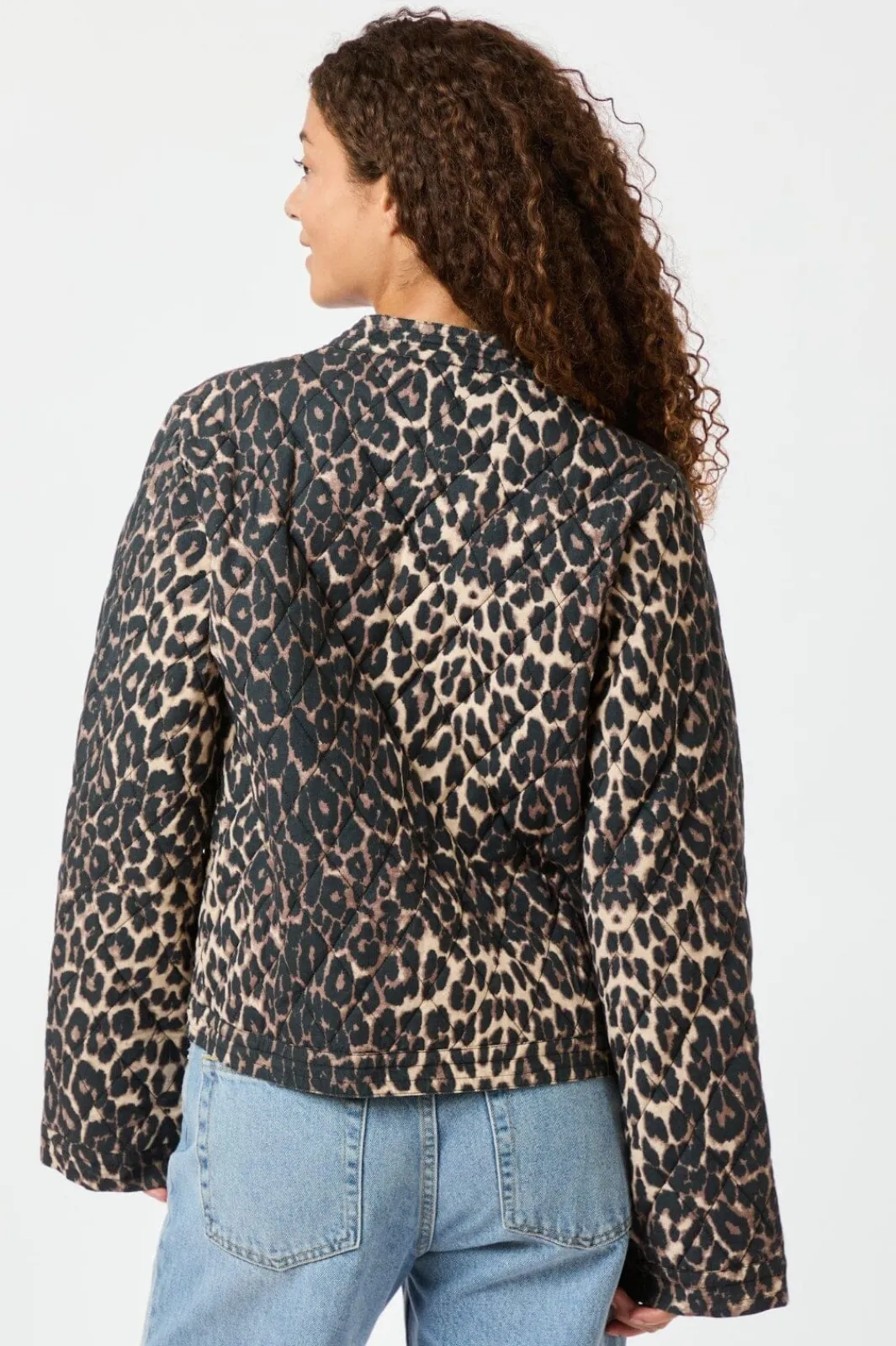 Neo Noir Dubbie Leo Quilt Jacket Leopard