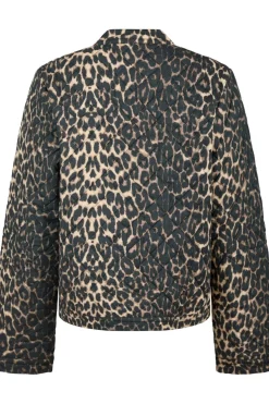Neo Noir Dubbie Leo Quilt Jacket Leopard