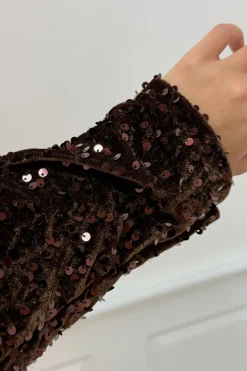 New A-bee Edda Blouse Dark Maroon