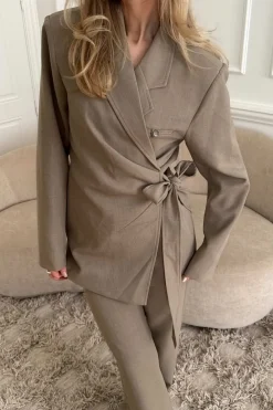 Clearance BYIC Elinaic Blazer A23825 Light Brown