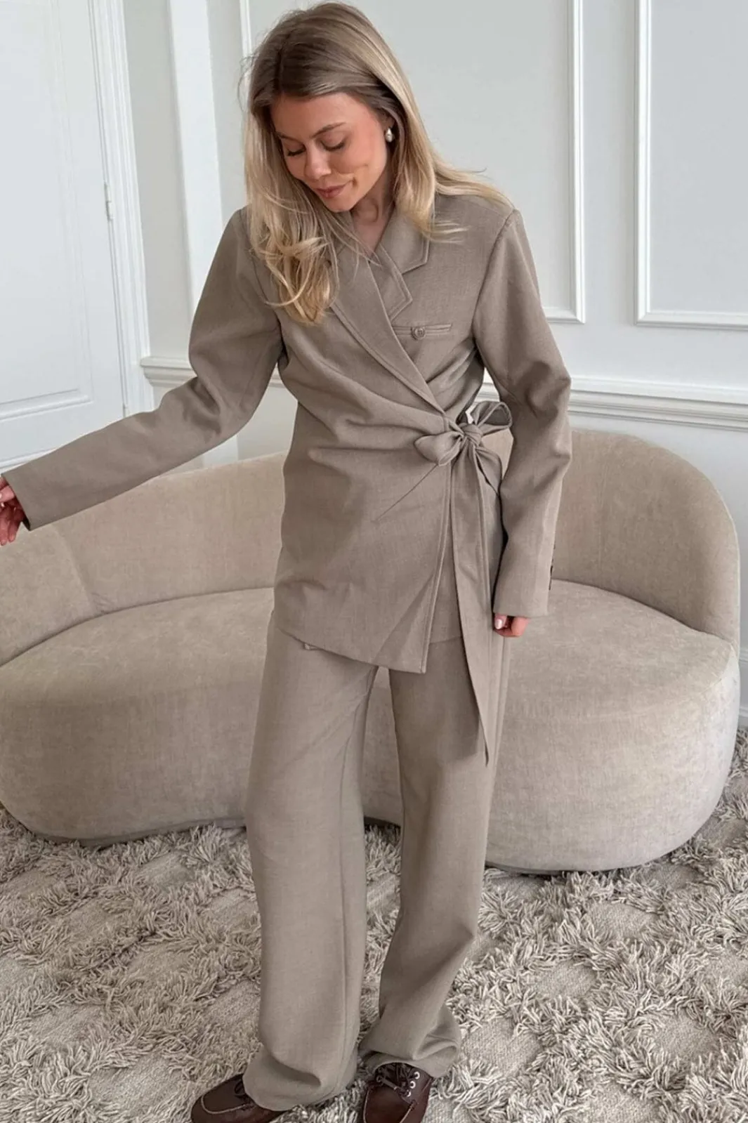 Clearance BYIC Elinaic Blazer A23825 Light Brown