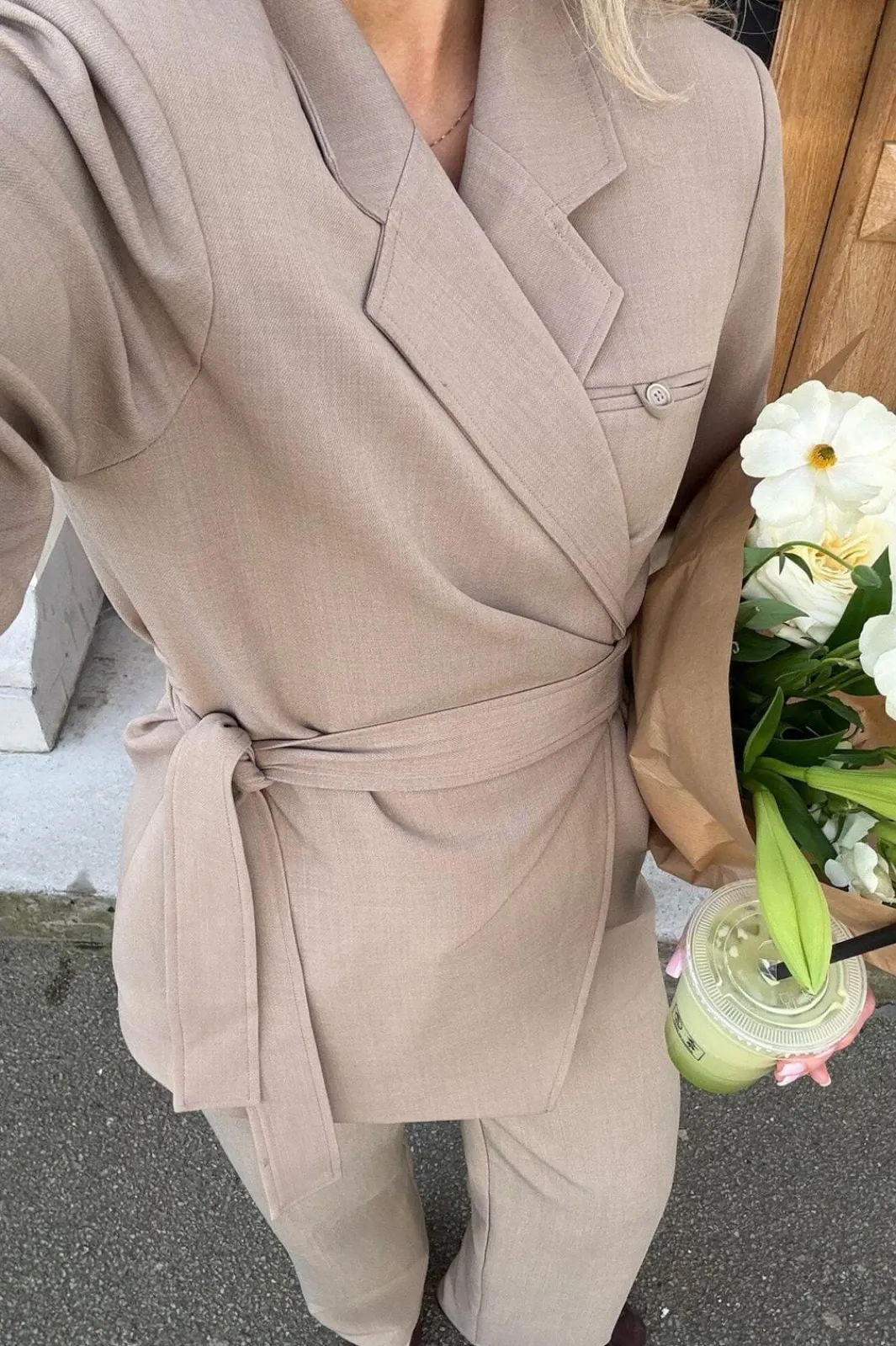 Clearance BYIC Elinaic Blazer A23825 Light Brown