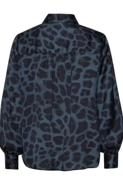 Sale Karmamia Elle Shirt Navy Flower Leopard