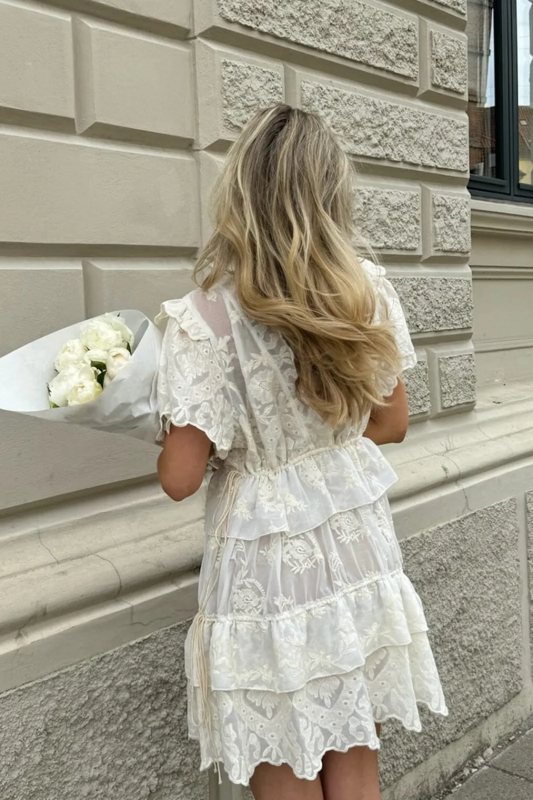 BYIC Ellinoric Lace Layer Dress vw Vintage White
