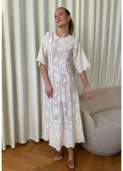 Online BYIC Ellinoric Lace Long Dress vw Vintage White