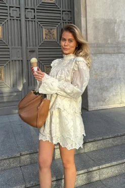Hot BYIC Ellinoric Lace Mini Skirt vw Vintage White