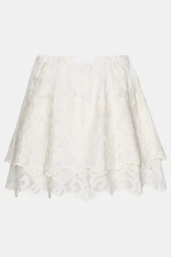 Hot BYIC Ellinoric Lace Mini Skirt vw Vintage White