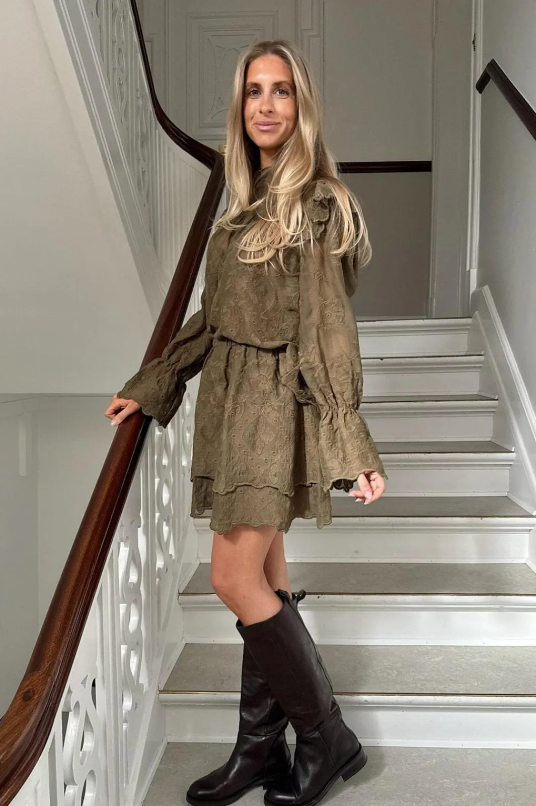 Discount BYIC Ellinoric Lace Mini Skirt 2576 Vintage Olive