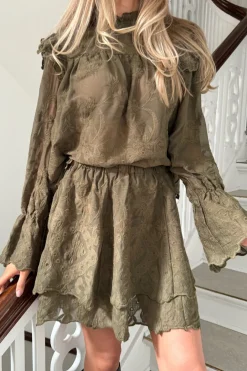 Clearance BYIC Ellinoric Lace Shirt 2550 Vintage Olive