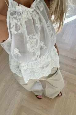 BYIC Ellinoric Lace Top vw Vintage White