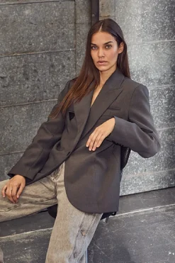 Haute L'Amitié Emerald Single Blazer HL10278 Grey