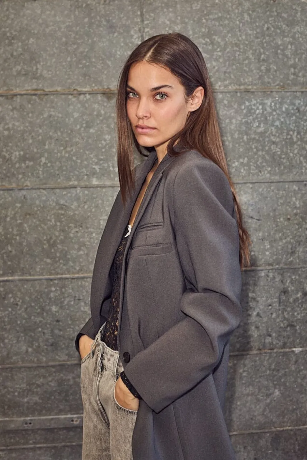 Haute L'Amitié Emerald Single Blazer HL10278 Grey