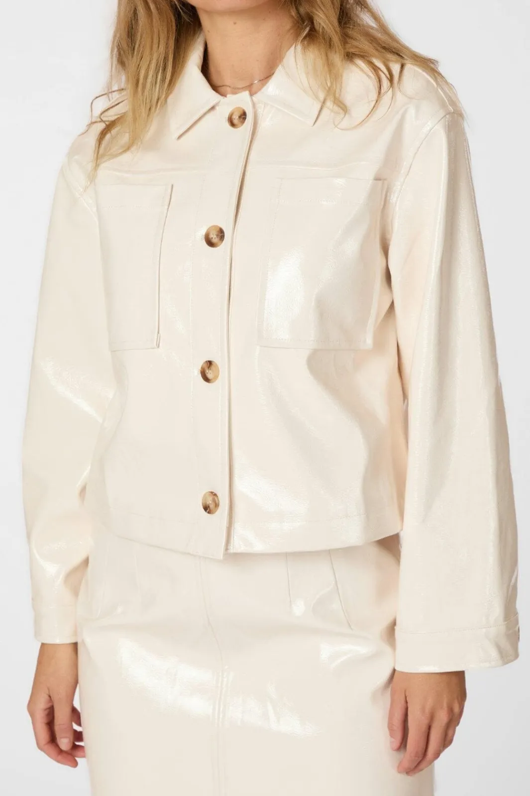New Neo Noir Emilia Patent Jacket 164794 122