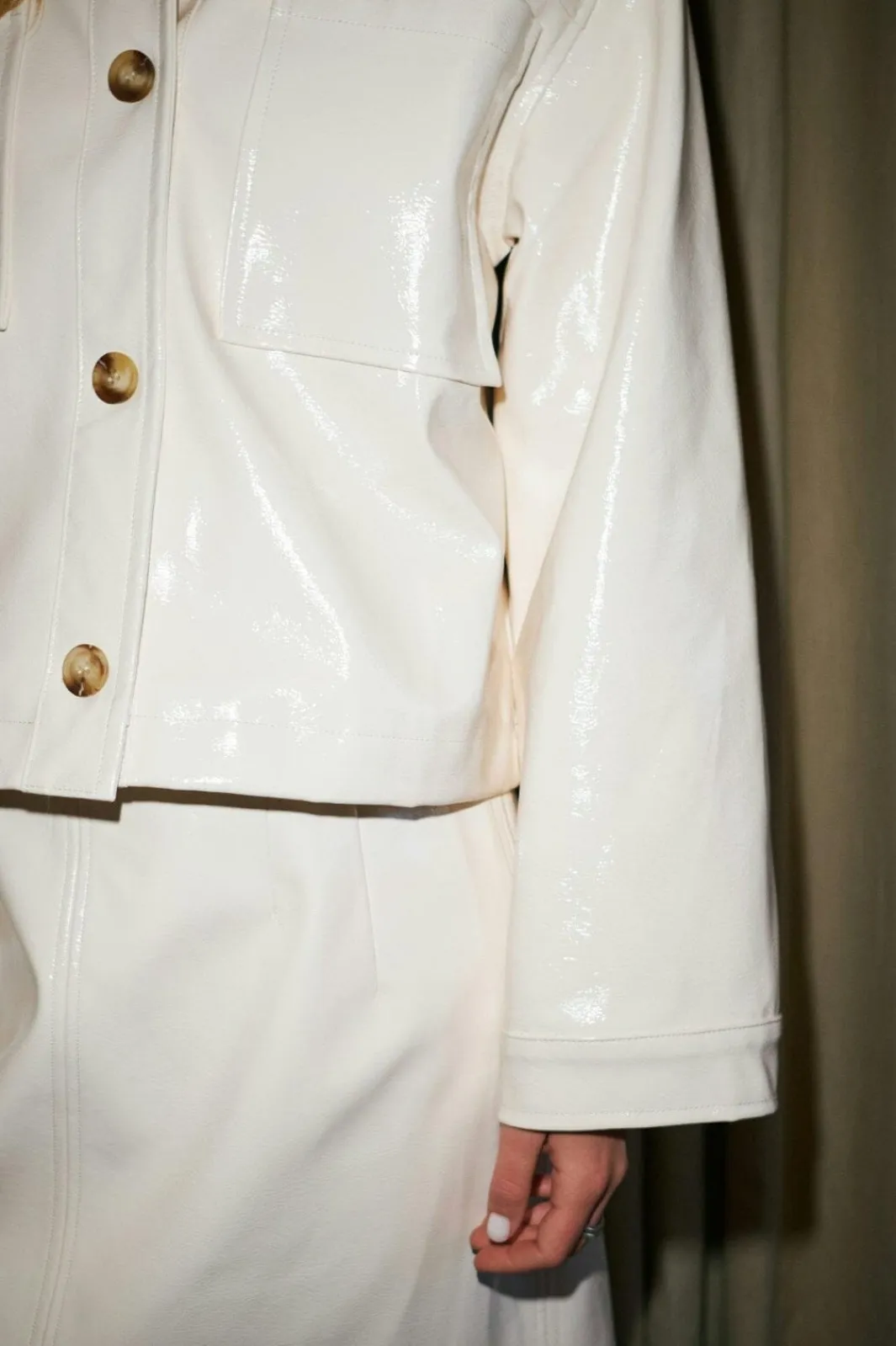 New Neo Noir Emilia Patent Jacket 164794 122