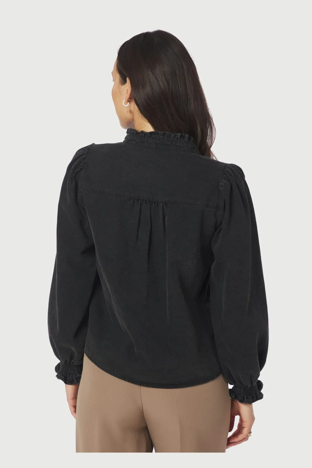 Outlet Neo Noir Emmeline Denim Blouse 164434 100