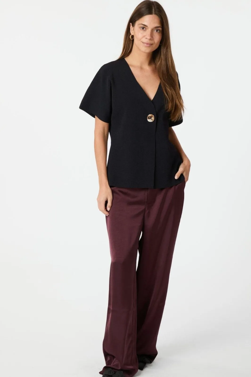 Online Neo Noir Emmett Heavy Sateen Pants 164136 Burgundy