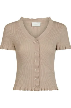 Clearance Neo Noir Esla Frill Knit Tee 164432 213