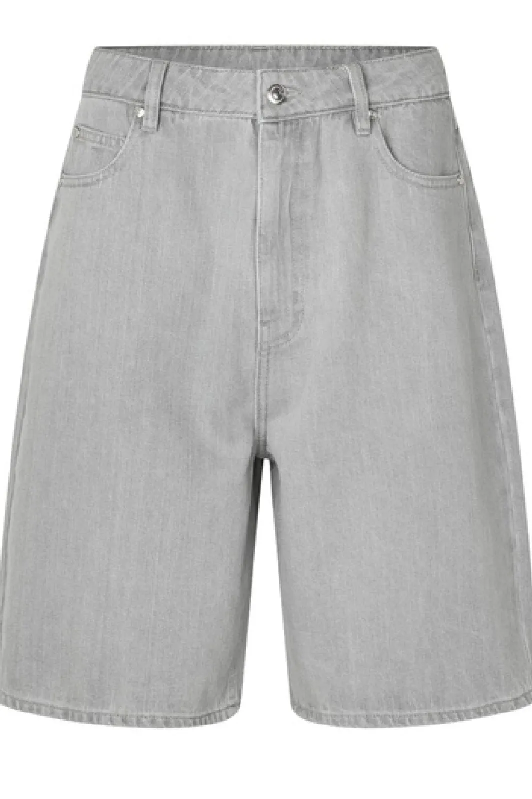 Online Second Female Esso Bermuda Shorts 59780 Light Grey Denim 7035