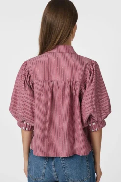 Sale Neo Noir Etta Soft Stripe Stone Shirt 166416 393