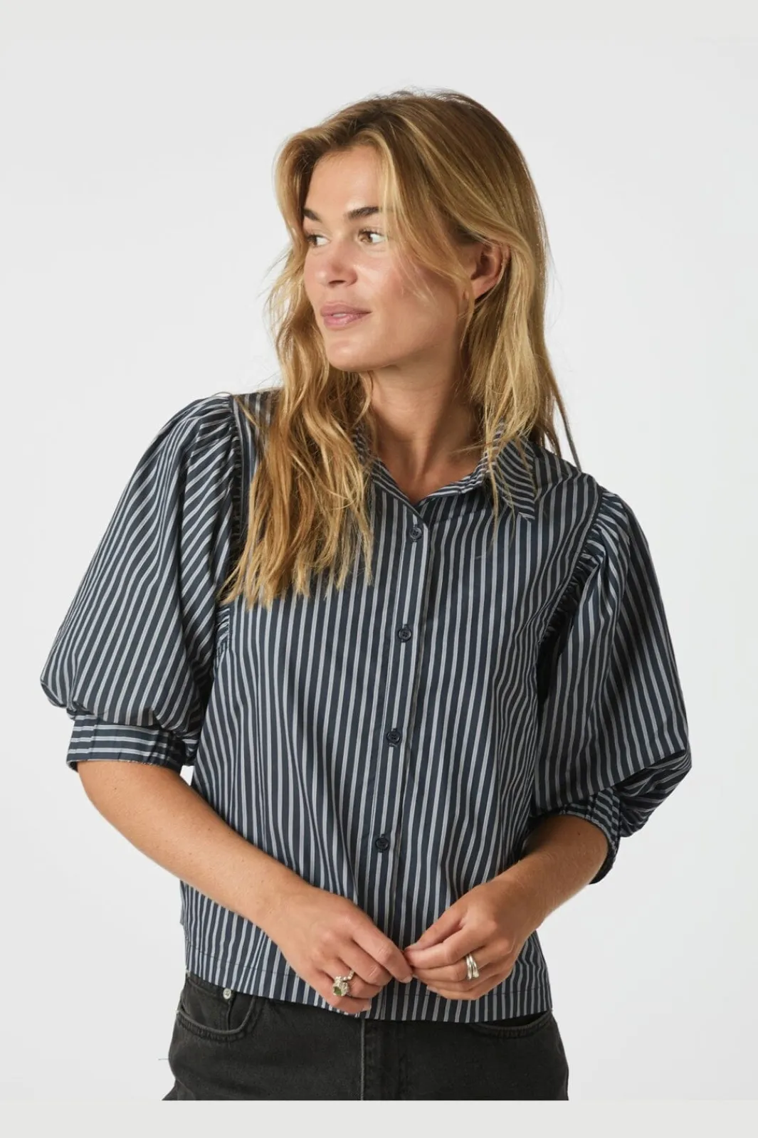 Clearance Neo Noir Etta Stripe Shirt 166862 141