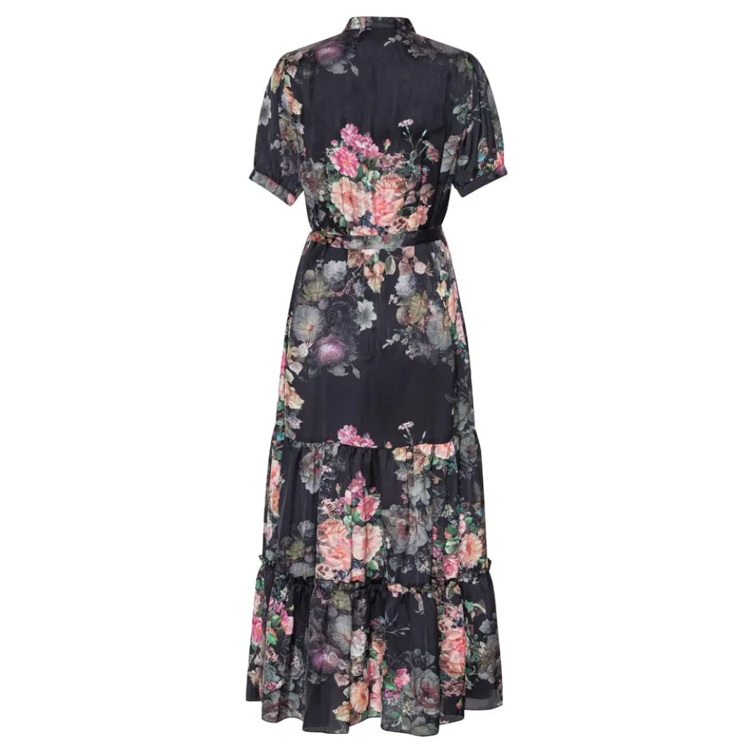 Clearance Karmamia Eve Dress Daisy Noir Tea Rose