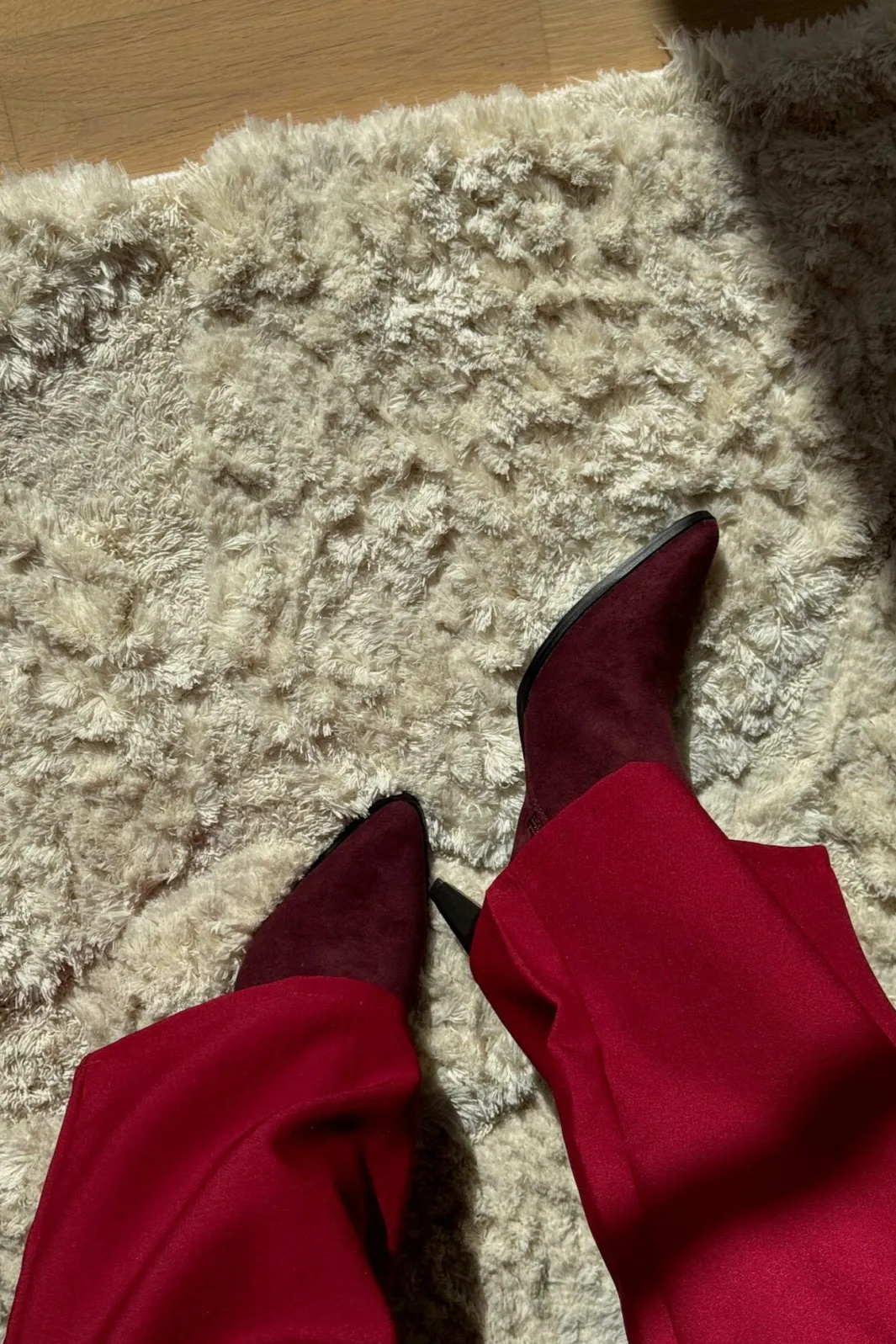 Hot Bloom Fawn Boots Burgundy