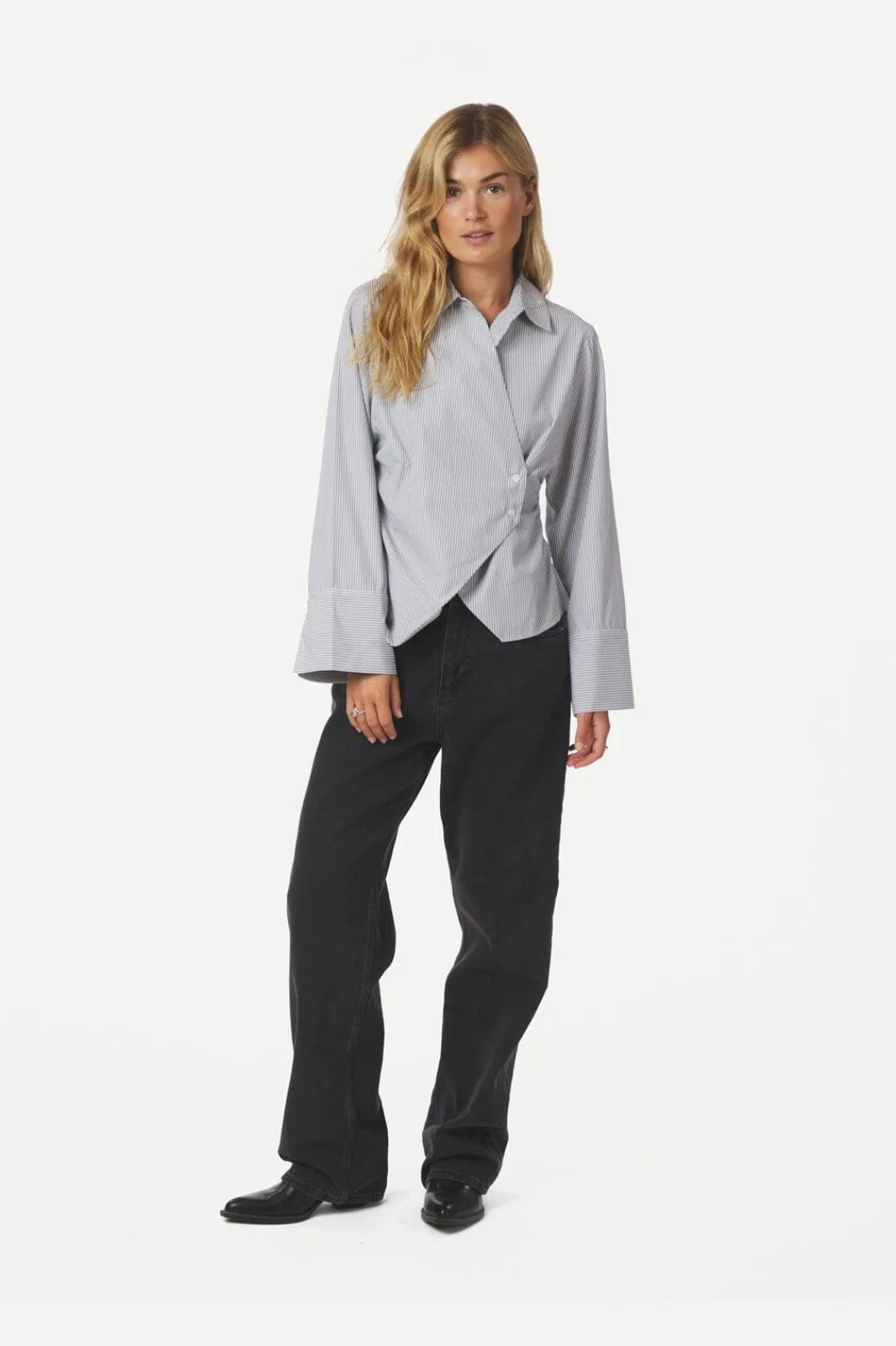 Discount Neo Noir Fenli Striped Shirt 165677 130