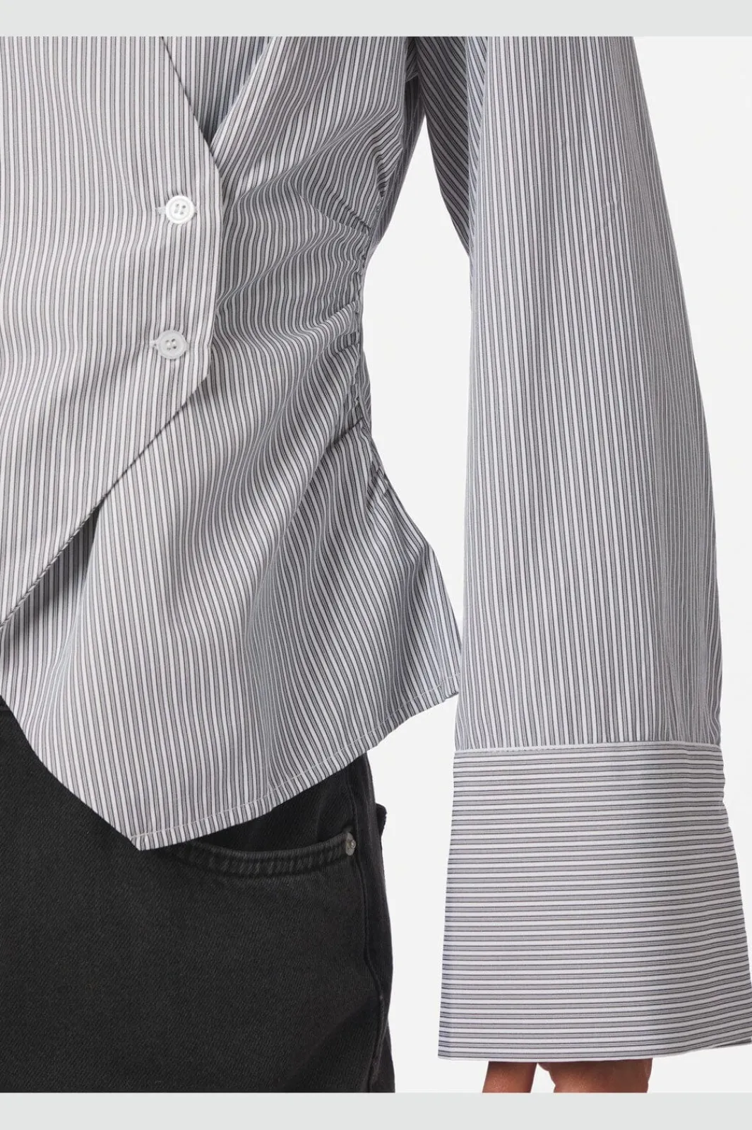 Discount Neo Noir Fenli Striped Shirt 165677 130