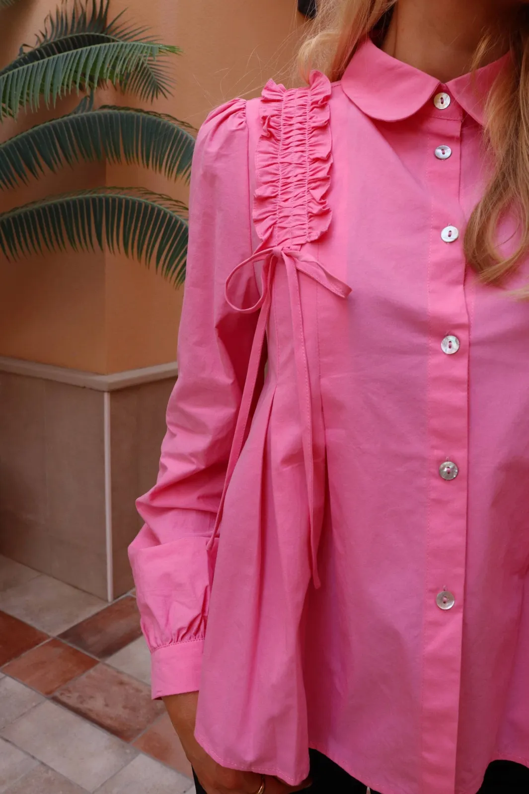 Discount Liberte Fie Ls Frill Shirt 22308 Pink