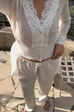 Online BYIC Fieic Pants A23851 Off White Satin