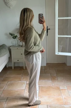 Online BYIC Fieic Pants A23851 Off White Satin