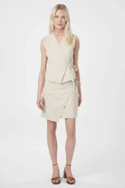 New Neo Noir Filora Ramie Wrap Waistcoat 166243 815