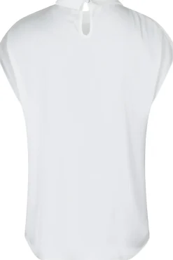 Sale Neo Noir Fleur Drapy Satin Blouse Off White